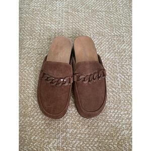 Vionic Georgie Mule Brown Suede Women's 10 comfort elegant